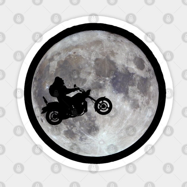 Big foot, big bike and a big bright moon Sticker by NewSignCreation